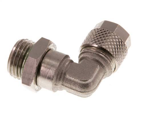 Codo de Latón Niquelado 8x6 & G1/4'' Rosca Macho FKM Giratoria [2 piezas]