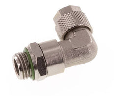 Codo de Latón Niquelado 10x8 & G1/4'' Rosca Macho FKM Giratorio