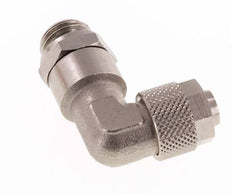 Codo de Latón Niquelado 10x8 & G1/4'' Rosca Macho FKM Giratorio