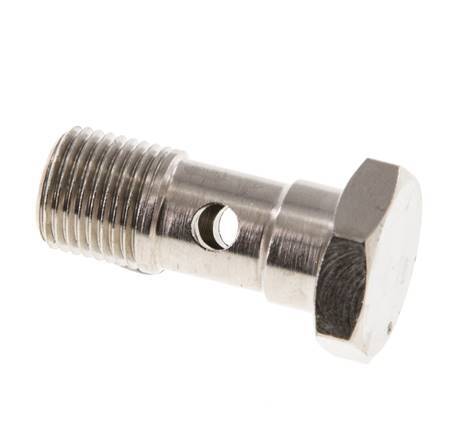 Perno Banjo de Latón Niquelado de 1 vía Rosca Macho G1/8'' L22,5mm [5 piezas]