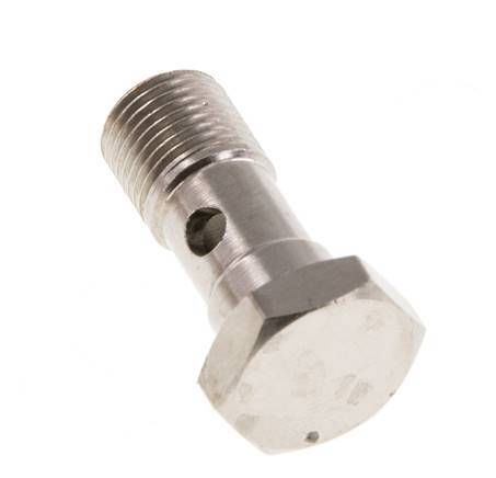 Perno Banjo de Latón Niquelado de 1 vía Rosca Macho G1/8'' L22,5mm [5 piezas]