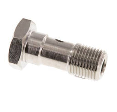 Perno Banjo de Latón Niquelado de 1 vía Rosca Macho G1/8'' L22,5mm [5 piezas]
