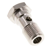 Perno Banjo de Latón Niquelado de 1 vía Rosca Macho G1/4'' L28mm [2 piezas]