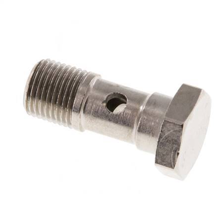 Perno Banjo de Latón Niquelado de 1 vía Rosca Macho G1/8'' L24mm [5 piezas]