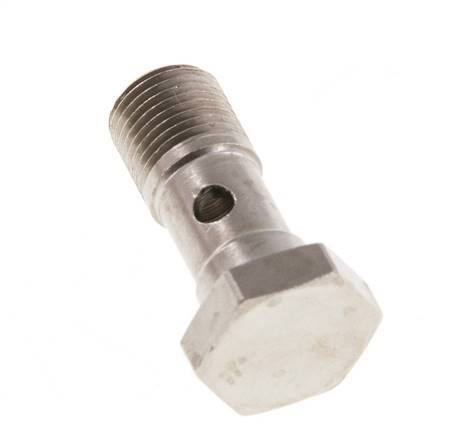 Perno Banjo de Latón Niquelado de 1 vía Rosca Macho G1/8'' L24mm [5 piezas]