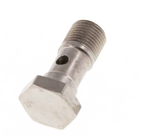 Perno Banjo de Latón Niquelado de 1 vía Rosca Macho G1/8'' L24mm [5 piezas]