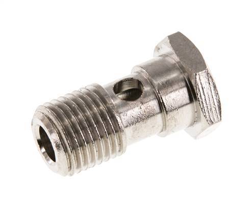 Perno Banjo de Latón Niquelado de 1 vía Rosca Macho G1/4'' L25mm [2 piezas]