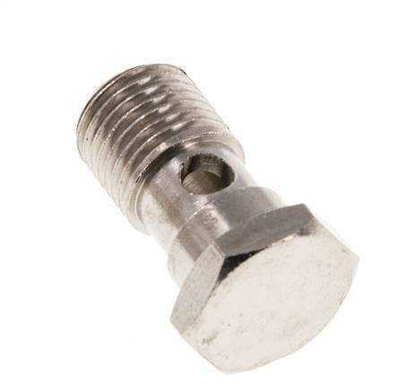 Perno Banjo de Latón Niquelado de 1 vía Rosca Macho G1/4'' L25mm [2 piezas]