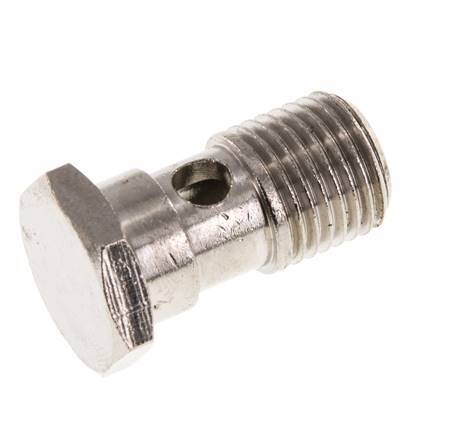Perno Banjo de Latón Niquelado de 1 vía Rosca Macho G1/4'' L25mm [2 piezas]