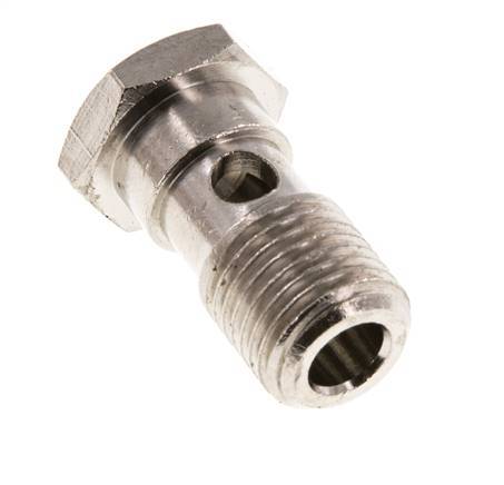 Perno Banjo de Latón Niquelado de 1 vía Rosca Macho G1/4'' L25mm [2 piezas]