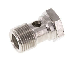 Perno Banjo de Latón Niquelado de 1 vía Rosca Macho G3/8'' L26mm [2 piezas]