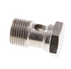 Perno Banjo de Latón Niquelado de 1 vía Rosca Macho G3/8'' L26mm [2 piezas]