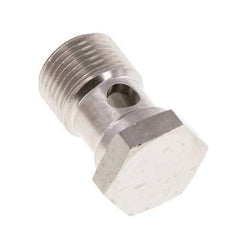 Perno Banjo de Latón Niquelado de 1 vía Rosca Macho G3/8'' L26mm [2 piezas]