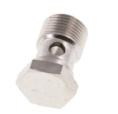 Perno Banjo de Latón Niquelado de 1 vía Rosca Macho G3/8'' L26mm [2 piezas]