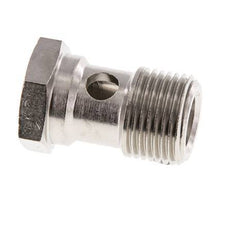 Perno Banjo de Latón Niquelado de 1 vía Rosca Macho G3/8'' L26mm [2 piezas]