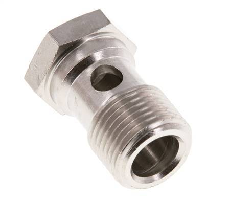 Perno Banjo de Latón Niquelado de 1 vía Rosca Macho G3/8'' L26mm [2 piezas]