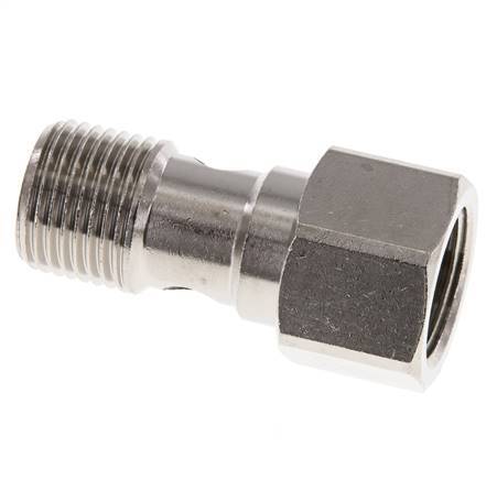 Perno Banjo de Latón Niquelado de 1 vía Rosca Macho & Hembra G1/2'' L37mm