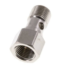 Perno Banjo de Latón Niquelado de 1 vía Rosca Macho & Hembra G1/2'' L37mm
