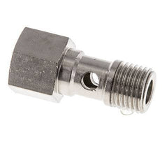 Perno Banjo de Latón Niquelado de 1 vía Rosca Macho & Hembra G1/4'' L25mm [2 piezas]