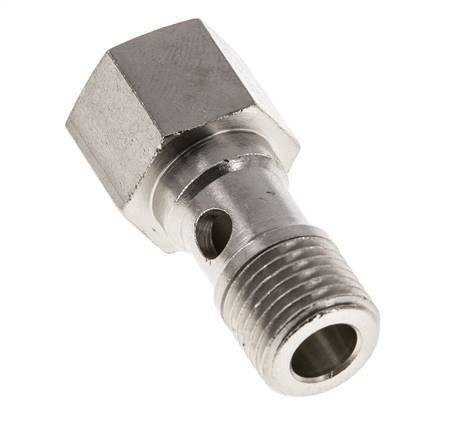 Perno Banjo de Latón Niquelado de 1 vía Rosca Macho & Hembra G1/4'' L25mm [2 piezas]