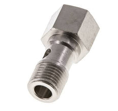 Perno Banjo de Latón Niquelado de 1 vía Rosca Macho & Hembra G1/4'' L25mm [2 piezas]