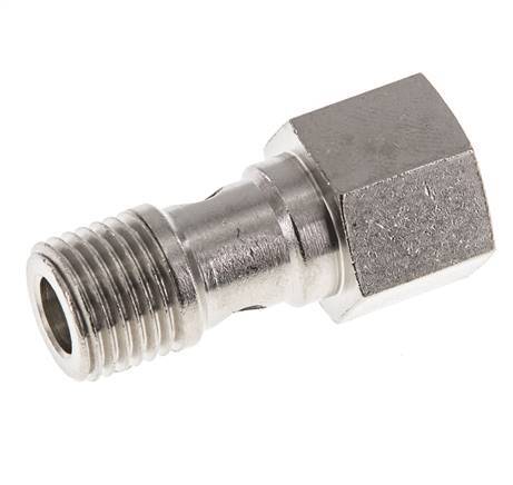 Perno Banjo de Latón Niquelado de 1 vía Rosca Macho & Hembra G1/4'' L25mm [2 piezas]