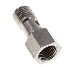Perno Banjo de Latón Niquelado de 1 vía Rosca Macho & Hembra G1/4'' L25mm [2 piezas]