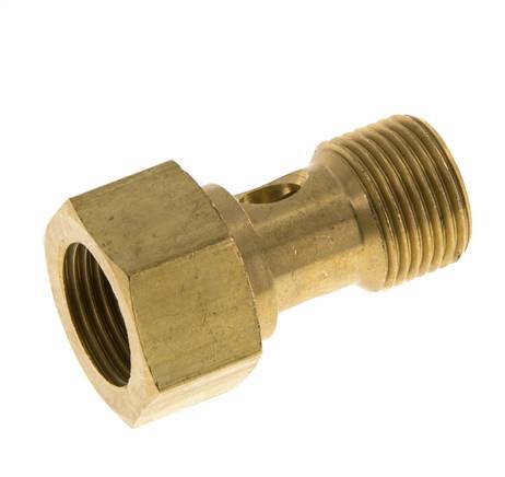 Perno Banjo de Latón de 1 vía Rosca Macho & Hembra G3/8'' L26.5mm