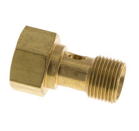 Perno Banjo de Latón de 1 vía Rosca Macho & Hembra G3/8'' L26.5mm