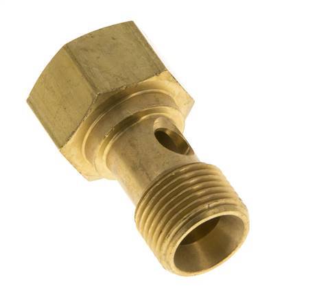 Perno Banjo de Latón de 1 vía Rosca Macho & Hembra G3/8'' L26.5mm