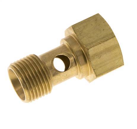 Perno Banjo de Latón de 1 vía Rosca Macho & Hembra G3/8'' L26.5mm