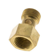 1-way Brass Banjo Bolt with G1/2'' Male and Female Threads L28mm