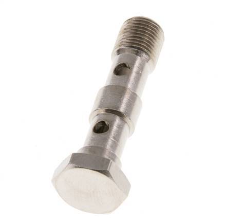 Perno Banjo de Latón Niquelado de 2 vías Rosca Macho G1/8'' L40,5mm [5 piezas]