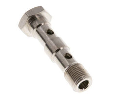 Perno Banjo de Latón Niquelado de 2 vías Rosca Macho G1/8'' L40,5mm [5 piezas]