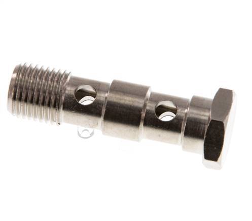 Perno Banjo de Latón Niquelado de 2 vías Rosca Macho G1/4'' L46mm [2 piezas]