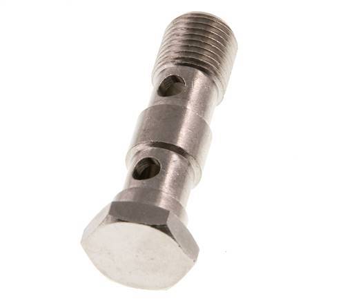 Perno Banjo de Latón Niquelado de 2 vías Rosca Macho G1/4'' L46mm [2 piezas]