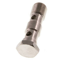 Perno Banjo de Latón Niquelado de 2 vías Rosca Macho G1/4'' L46mm [2 piezas]