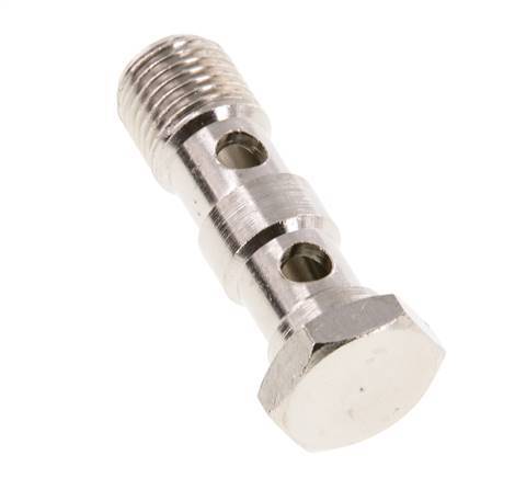 Perno Banjo de Latón Niquelado de 2 vías Rosca Macho G1/4'' L41mm [2 piezas]