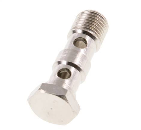 Perno Banjo de Latón Niquelado de 2 vías Rosca Macho G1/4'' L41mm [2 piezas]