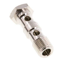 Perno Banjo de Latón Niquelado de 2 vías Rosca Macho G1/4'' L41mm [2 piezas]