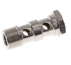 Perno Banjo de Latón Niquelado de 2 vías Rosca Macho G3/8'' L42mm [2 piezas]