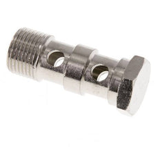 Perno Banjo de Latón Niquelado de 2 vías Rosca Macho G3/8'' L42mm [2 piezas]