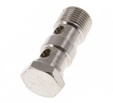 Perno Banjo de Latón Niquelado de 2 vías Rosca Macho G3/8'' L42mm [2 piezas]