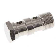 Perno Banjo de Latón Niquelado de 2 vías Rosca Macho G3/8'' L42mm [2 piezas]