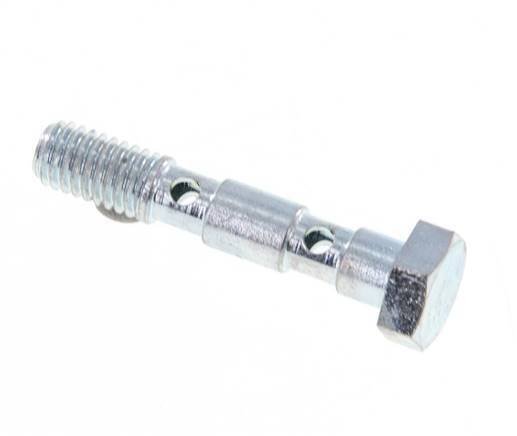Perno Banjo de Acero Galvanizado de 2 vías Rosca Macho M5 L27mm [2 Piezas]