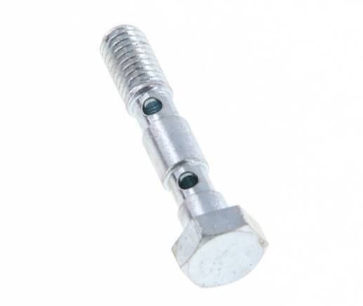 Perno Banjo de Acero Galvanizado de 2 vías Rosca Macho M5 L27mm [2 Piezas]