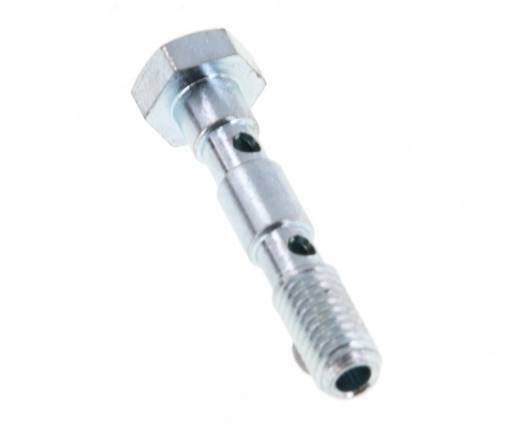 Perno Banjo de Acero Galvanizado de 2 vías Rosca Macho M5 L27mm [2 Piezas]