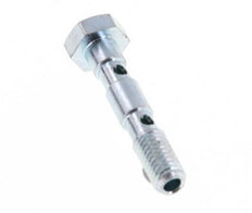 Perno Banjo de Acero Galvanizado de 2 vías Rosca Macho M5 L27mm [2 Piezas]