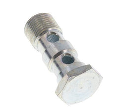Perno banjo de acero cincado de 2 vías con rosca macho G3/8'' L43mm