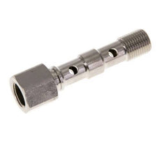 Perno Banjo de Latón Niquelado de 2 vías Rosca Macho & Hembra G1/8'' L40,5mm [2 piezas]